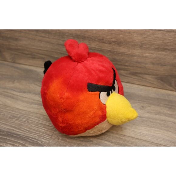 2010 Angry Birds Plush Red Bird Toy Stuffed Animal 8" No Sound - Picture 14 of 14